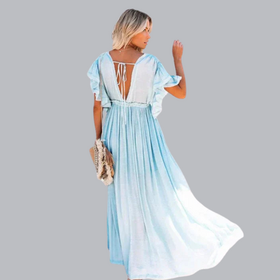 Juliane™ | Maxi Hellblaue Ibiza Kleid