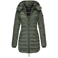 Elisa - Die beste und gemütlichste Daunenjacke mit Kapuze und Reißverschluss in Grün