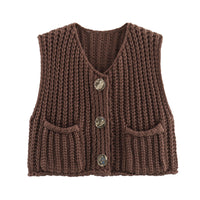 Beau | Damen Chunky Strick Pullover Cozy Modern Herbst Trend Komfort in Braun
