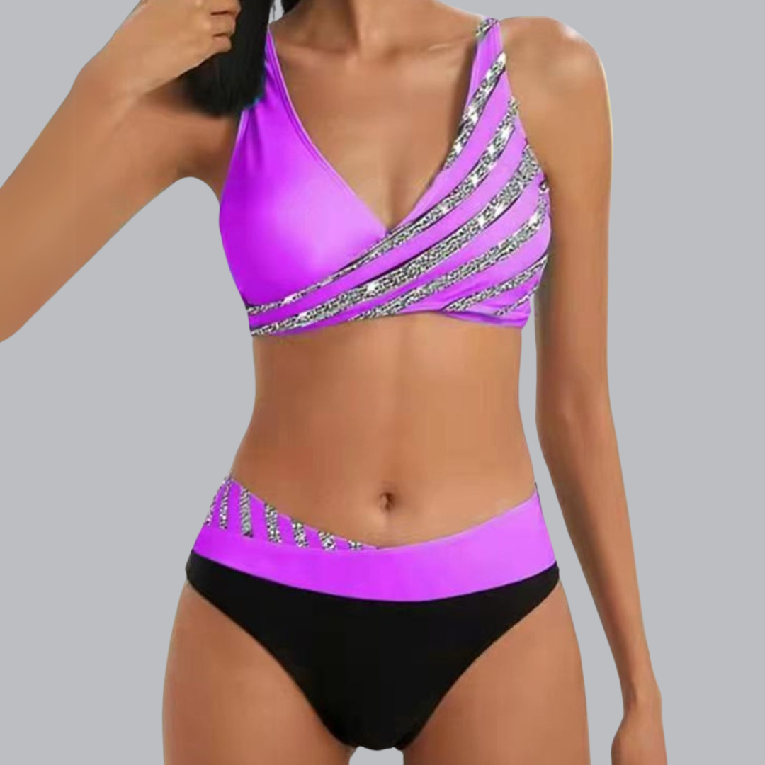 Mona™ | Bedruckter Bikini in Warmen Tönen