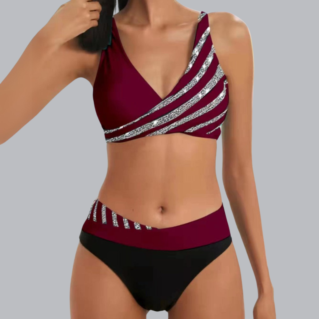 Mona™ | Bedruckter Bikini in Warmen Tönen