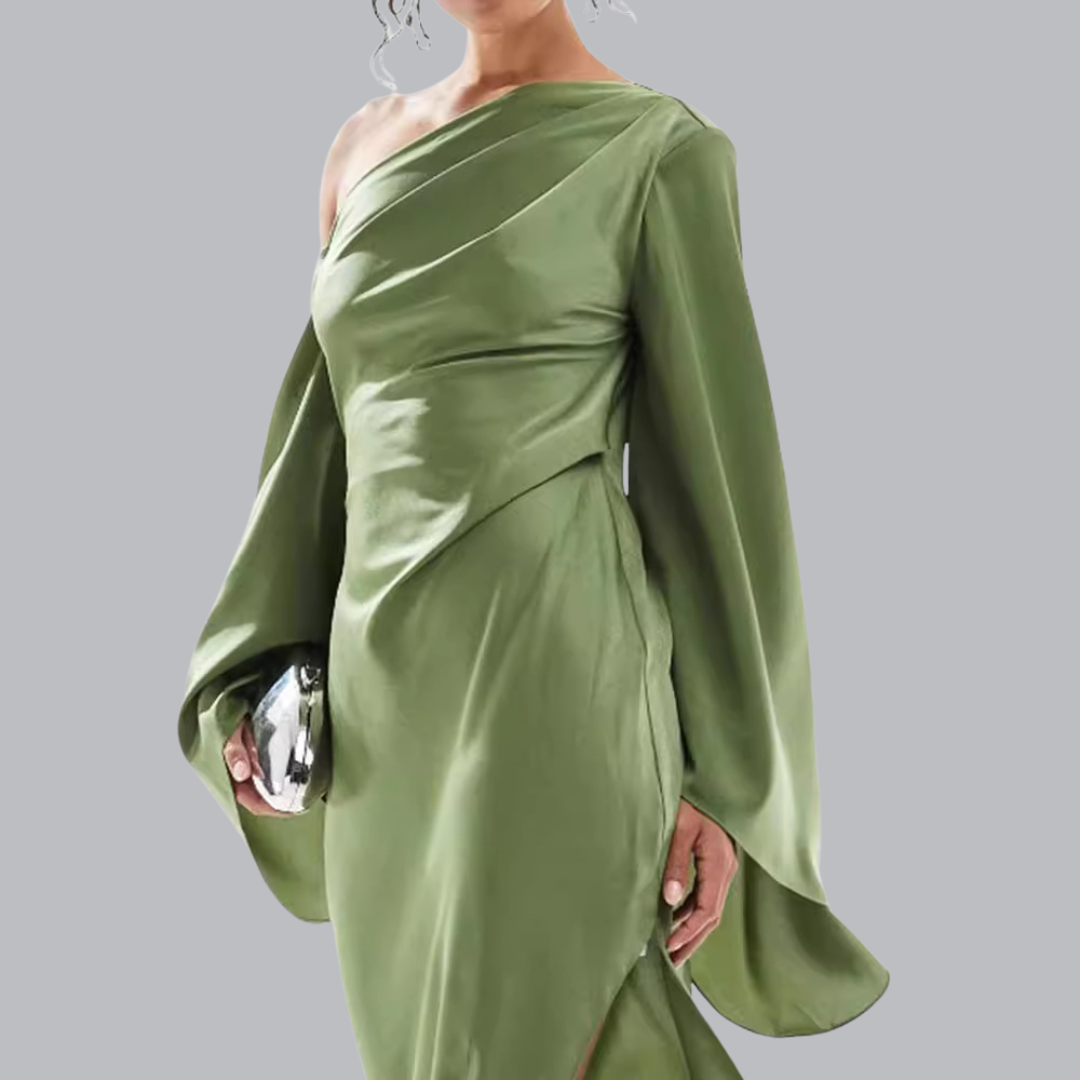 Mechthilde™ | Elegantes One-Shoulder-Abendkleid mit Beinschlitz