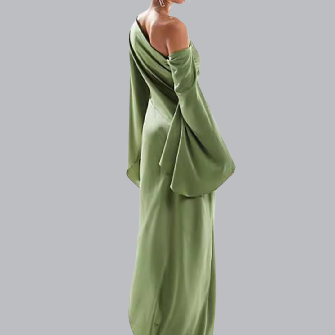 Mechthilde™ | Elegantes One-Shoulder-Abendkleid mit Beinschlitz