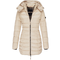 Elisa - Die beste und gemütlichste Daunenjacke mit Kapuze und Reißverschluss in Khaki