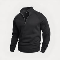 Wiley - Komfortables Herren-Sweatshirt mit Zipper in Schwarz