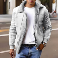 Josh - Dicke und warme Herrenjacke in Grau