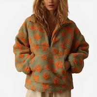 Elizabeth - Stylischer Pullover mit Blumendekoration in Grün