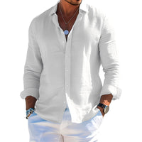 Félicien - Angenehmes langärmeliges Poloshirt in Weiß