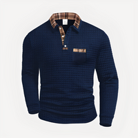 Morris - Stilvolles Langarm-Poloshirt in Blau