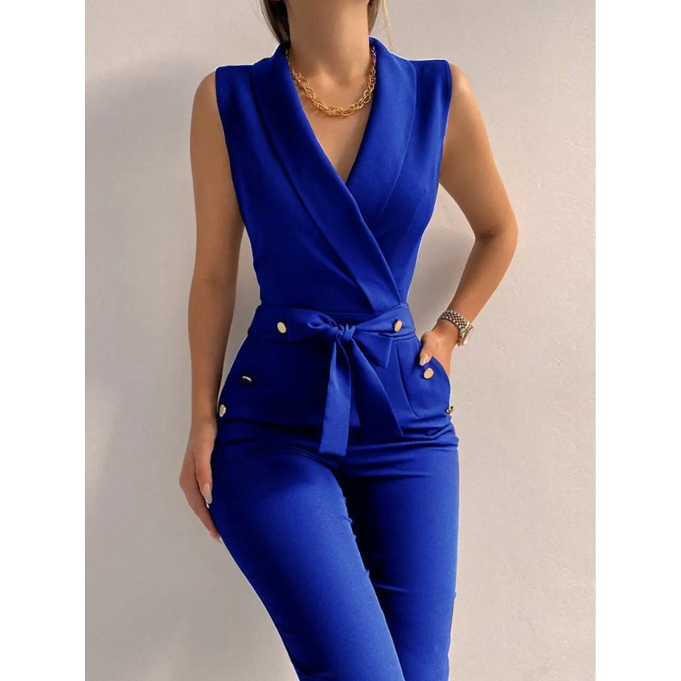 Sassie | Eleganter Langer Jumpsuit