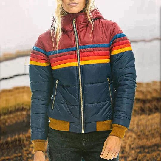 Fudus | Steppjacke Mit Retro Streifen