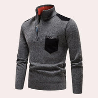 Vigo - Stylischer Pullover mit Reißverschluss für Männer in Grau