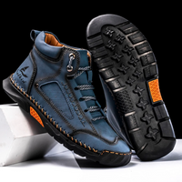 St. Moritz Leder High Top Schuhe in Mitternachtsblau