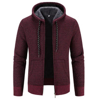 Alarik - Strickjacke für Männer in Weinrot