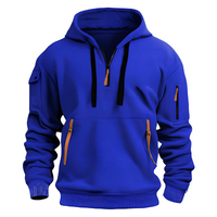 Burton - Moderner Hoodie mit halbem Reißverschluss in Blau