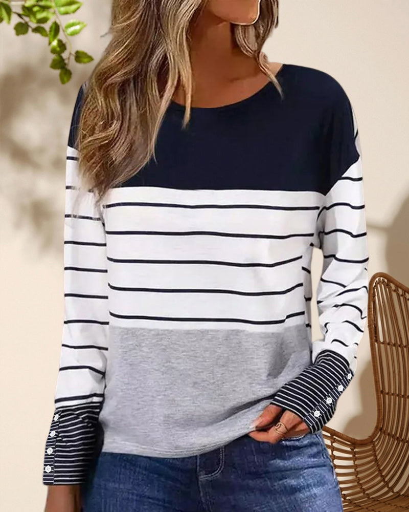 Top mit gestreiftem Druck