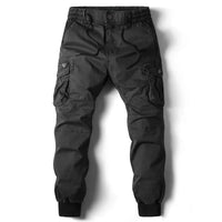 Niel | Herren Cargo Jogger mit Rippbündchen in Schwarz