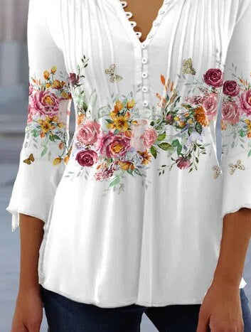 Bluse mit Blumenmuster für Damen