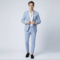 Édouard | Herren Anzug Set Slim Fit Zweiteilig Business Elegant Modern in Hellblau
