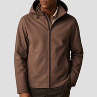 Kyran | Zip-Hoodie-Jacke in Braun