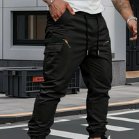 Mika | Cargo Stretch Jogger Hose in Schwarz