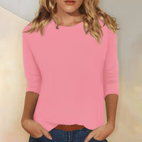 Katherina - Bequemes Rundhals-Shirt in Rosa