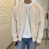 LOIC – Herren-Strickjacke – Bequemer Cardigan im Minimalistischen Stil in Beige