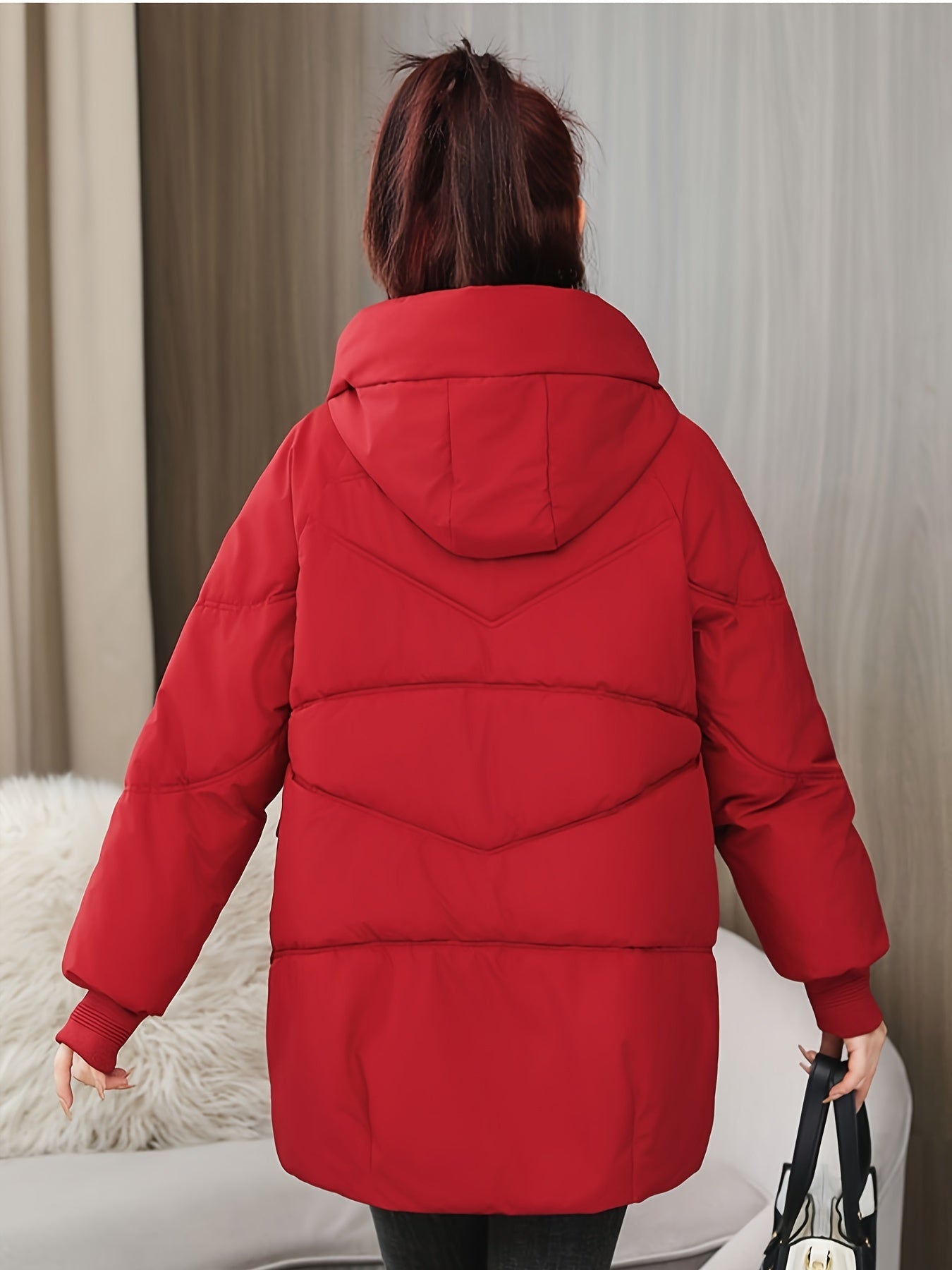 Stilvolle Mittel-Lange Pufferjacke für Damen | Ideal für den Winter