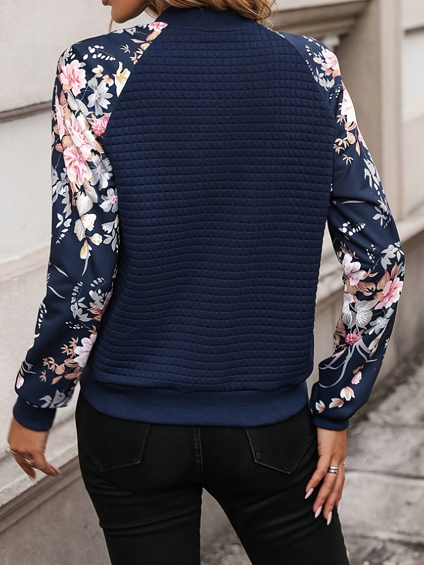 Fudus | Damen Bomberjacke Mit Blumenmuster