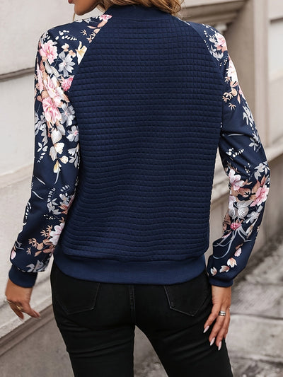 Fudus | Damen Bomberjacke Mit Blumenmuster