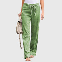 Amalia | Damen Hose Leicht Modern Chic Elegant Alltag Business in Grün