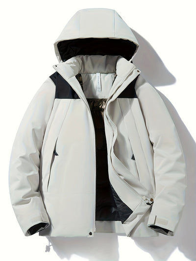 Thermische Winddichte Kapuzen Winterjacke mit Reissverschlusstasche für Damen | Ideal für den Winter