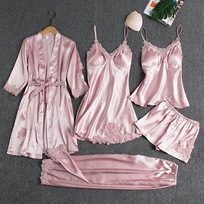 Fudus | Luxuriöses Satin Nachtkleid Set