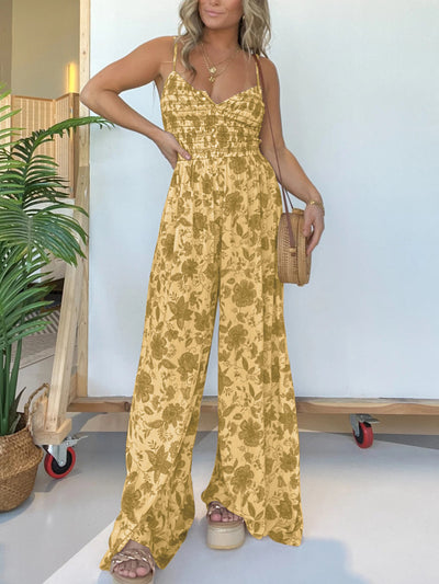 Lorinda | Eleganter Rüschen-Jumpsuit mit Blumenmuster