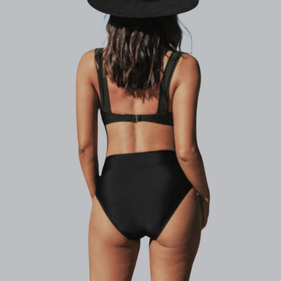 Marina™ | Einfarbiger Hochgeschnittener Badeanzug