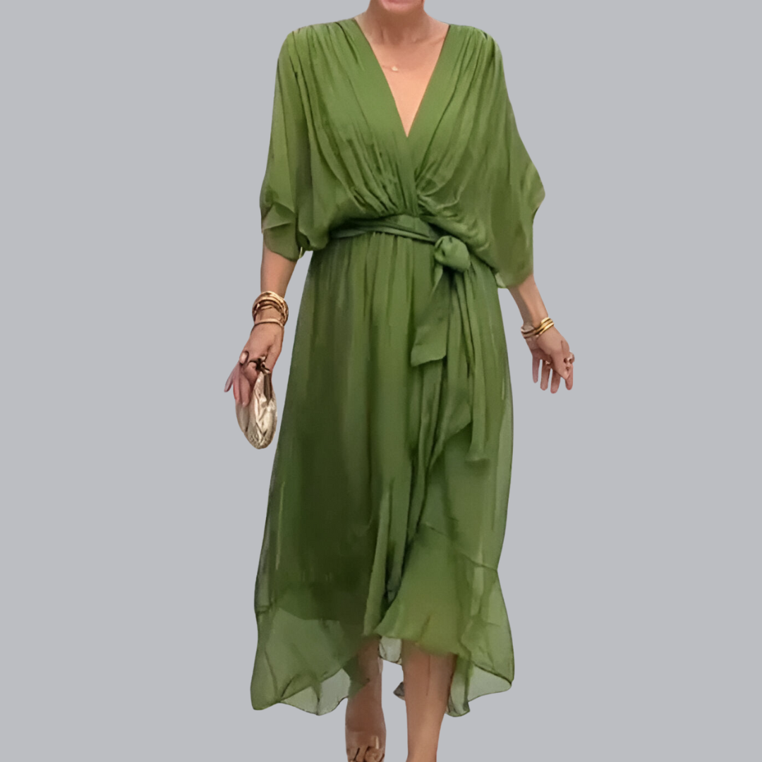 Monica™ | Chiffonkleid mit V-Ausschnitt