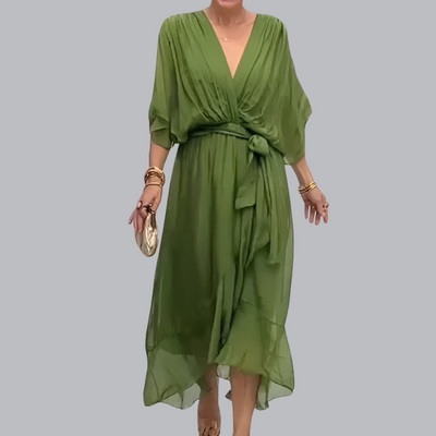 Monica™ | Chiffonkleid mit V-Ausschnitt