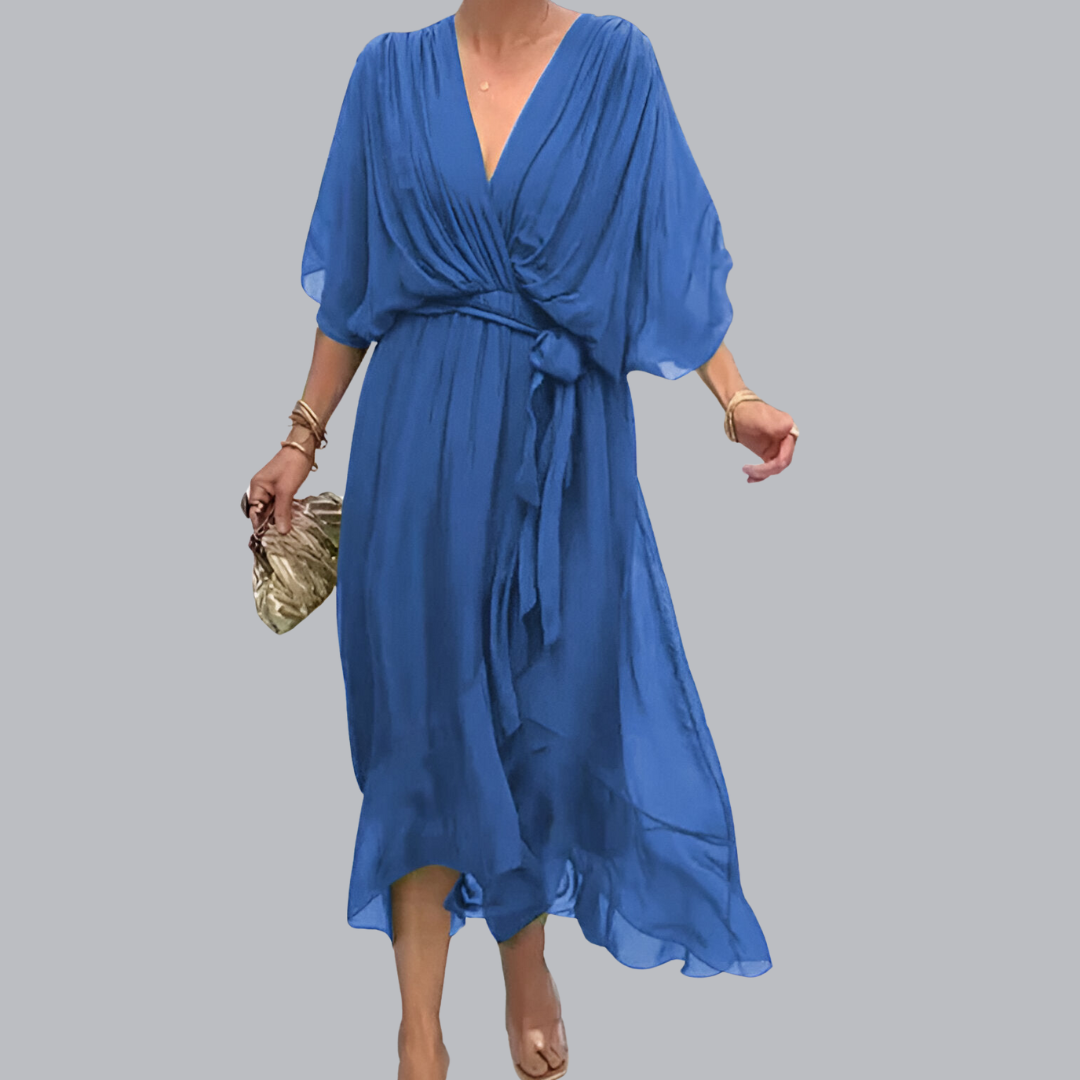 Monica™ | Chiffonkleid mit V-Ausschnitt