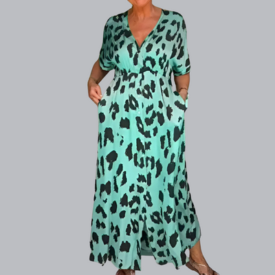 Stella™ | Stilvolles Maxi-Kleid mit Leopardenmuster