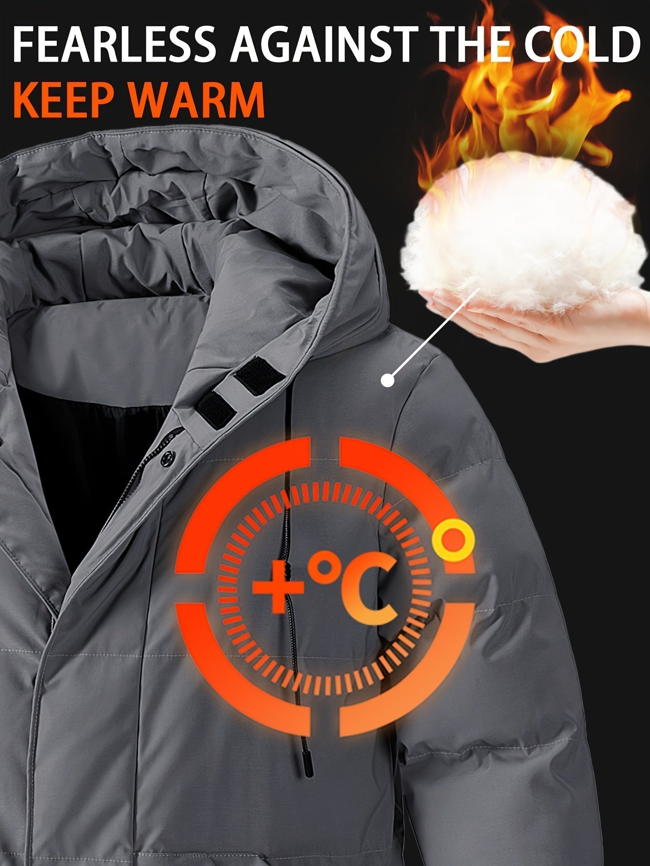 Warme Verdickte Mittel-Lange Daunen Winterjacke für Herren | Ideal für den Winter