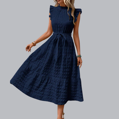 Kordula™ | Midikleid mit Strukturstoff in mehreren Farben