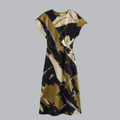 Odilia™ | Lockeres Midikleid mit seitlicher Raffung in mehreren Design