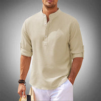 Stilvolle und bequeme leichte Sommerhemd für Männer in Beige