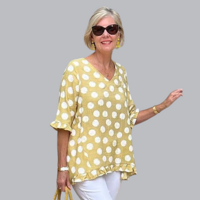 Birte™ | Stilvolle V-Ausschnitt Bluse