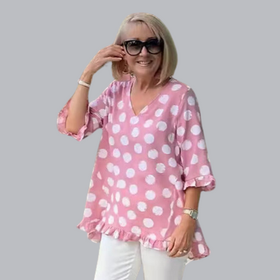Birte™ | Stilvolle V-Ausschnitt Bluse