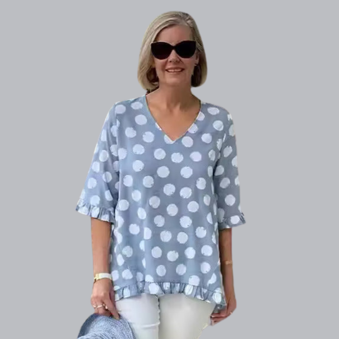 Birte™ | Stilvolle V-Ausschnitt Bluse