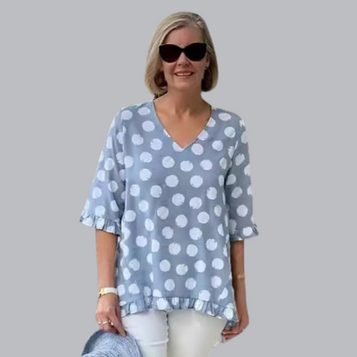 Birte™ | Stilvolle V-Ausschnitt Bluse