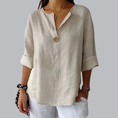 Saar™ | Lässige Bluse mit V-Ausschnitt