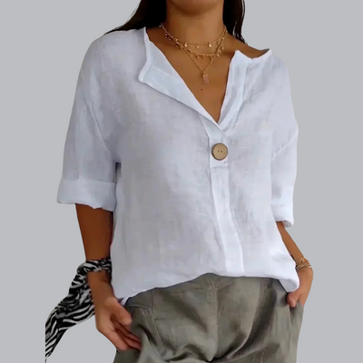 Saar™ | Lässige Bluse mit V-Ausschnitt