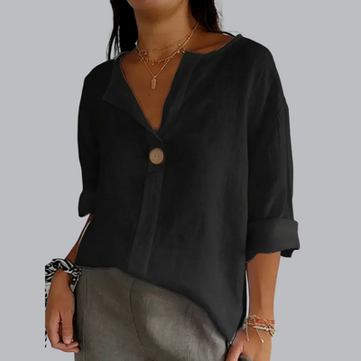 Saar™ | Lässige Bluse mit V-Ausschnitt
